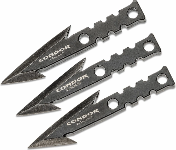Juego de puntas de pesca con arpones Condor Pocket Pike, 3 uds, funda de nylon