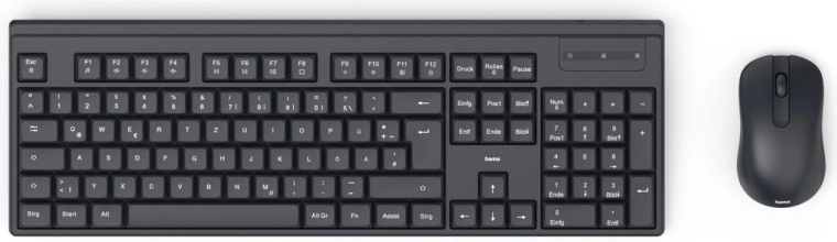 Teclado y ratón inalámbricos Hama WKM-100 negro
