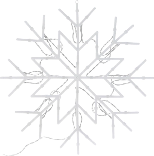 Decoración luminosa para ventana con forma de copo de nieve, 24 LED, 35 × 35 cm