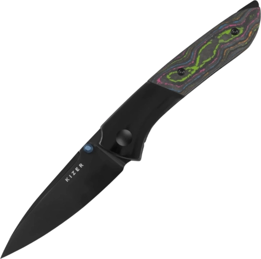 Navaja plegable Kizer Spitfire S35VN, titanio y camo carbon 80s - 1 kus