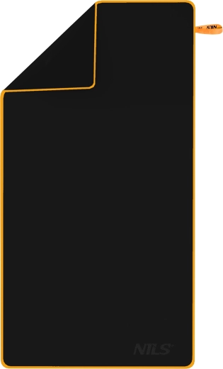 Toalla de microfibra de secado rápido NILS NCR12 negro/naranja