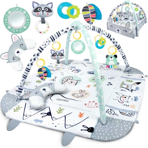 Manta de juego educativa interactiva 3 en 1 RICOKIDS Conejito 110 × 100 cm