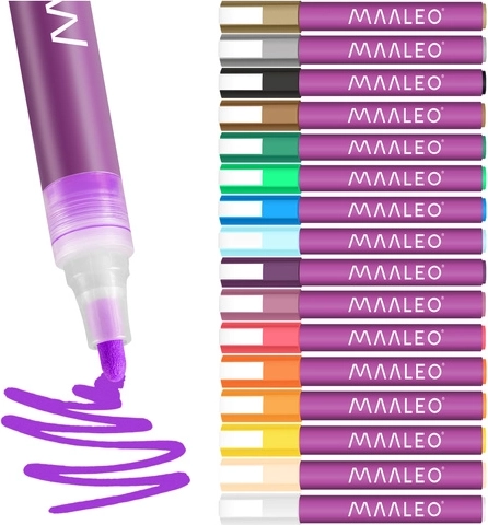 16 colores y punta precisa para los detalles