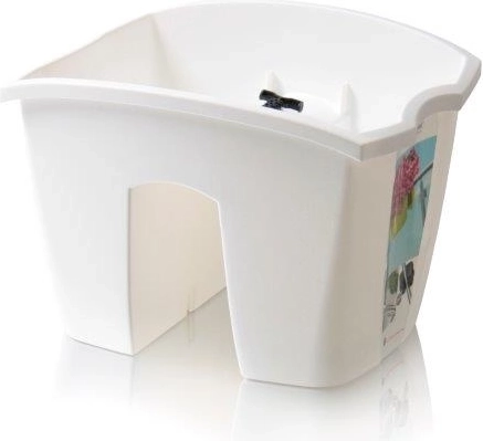 Jardinera para barandilla Crown 24,2 cm – blanca