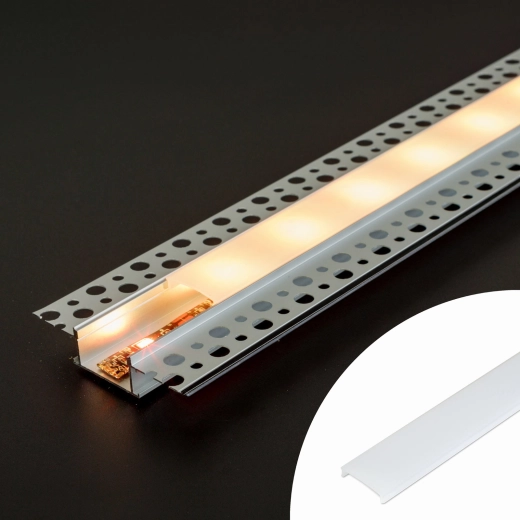 Cubierta opalina para perfil LED de aluminio 41025A1, 1000 mm
