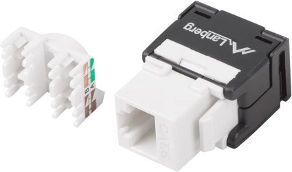 Módulo keystone RJ45 UTP Cat.6a sin herramientas 180° para caja de instalación