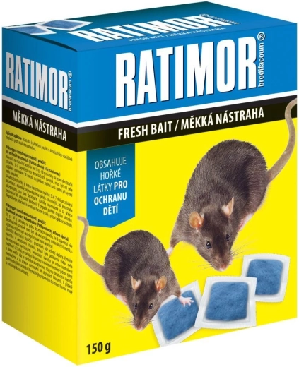 Ratimor cebo blando contra ratones y ratas con brodifacum 150 g