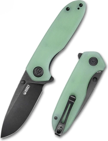 Navaja de bolsillo Kubey Belus Jade 7,5 cm G10 con clip