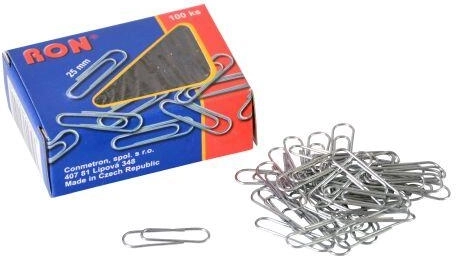 Clips para papel galvanizados de 25 mm, 100 uds.