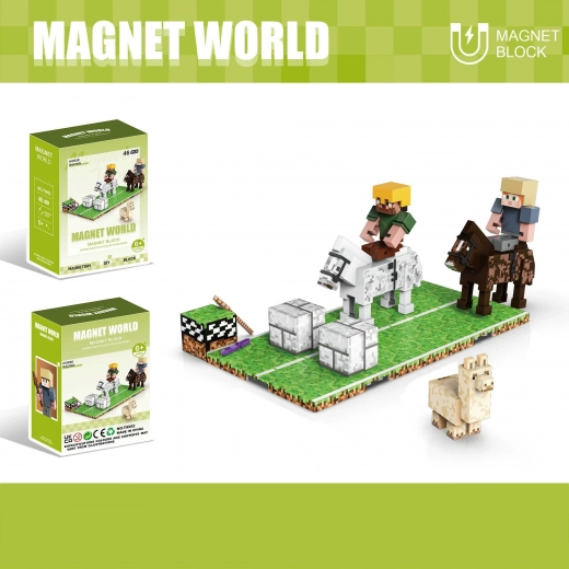 Set de construcción Magnet World Paseo a caballo