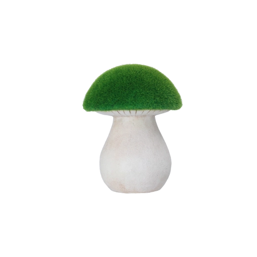 Figura de jardín de seta con sombrero verde 14 × 14 × 18 cm