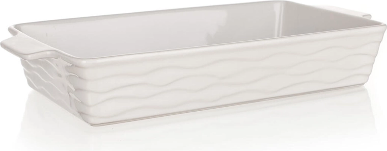 Fuente de horno de cerámica Culinaria, rectangular 42 × 21 cm, blanca