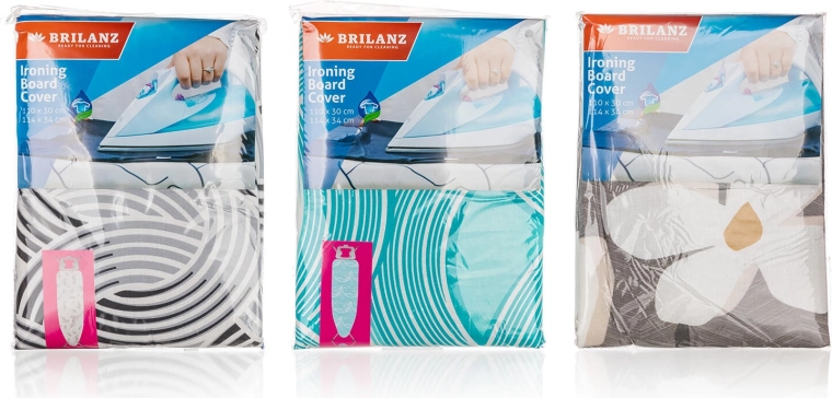 Funda de algodón para tabla de planchar, surtido de diseños 110 × 30 / 114 × 34 cm