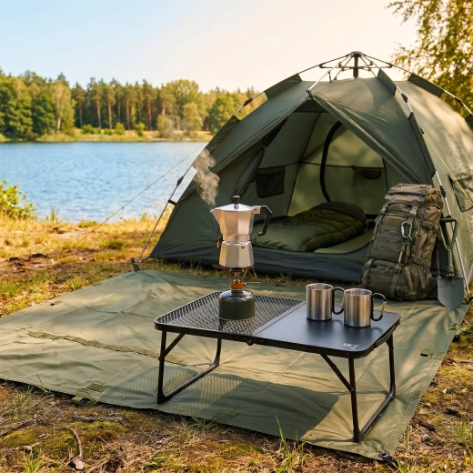 Base estable para cocinar y comer al aire libre