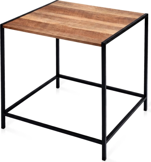 Mesa auxiliar de centro metálica 49 × 49,5 × 49,5 cm