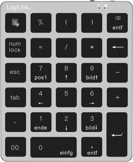 Teclado numérico inalámbrico Bluetooth 5.0 con teclas silenciosas