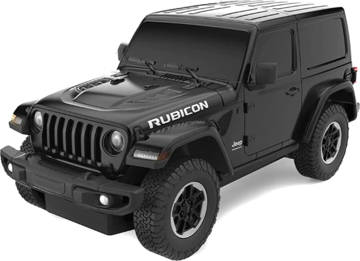 Jeep Wrangler JL teledirigido Rastar a escala 1:24, negro