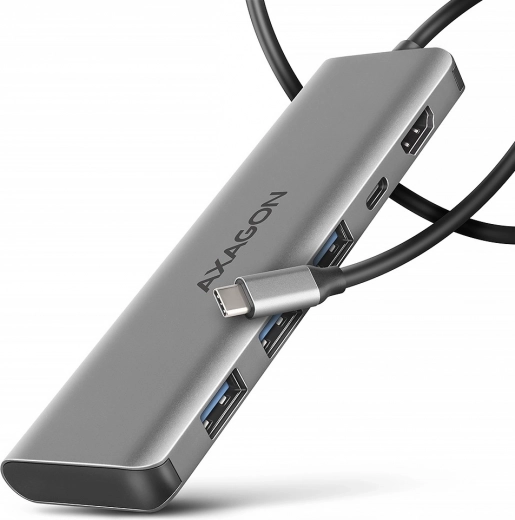 Hub USB-C multipuerto 5 en 1 5 Gbps con HDMI 4K/30 Hz, 3× USB-A, PD 100 W y cable USB-C de 100 cm
