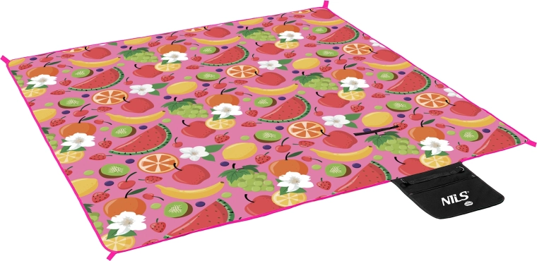 Manta de picnic NILS Camp Fruits 200 × 200 cm