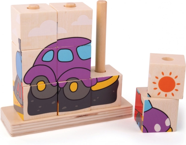 Puzzle de madera Bigjigs Baby Medios de transporte