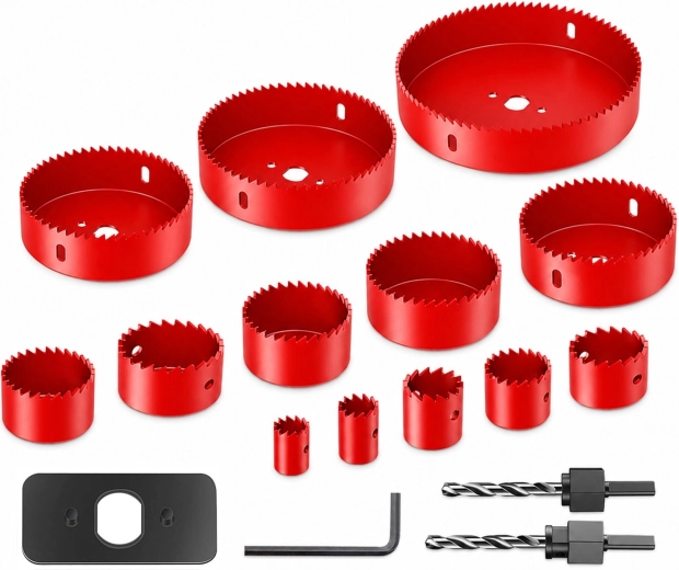 Juego de sierras de corona para madera Renew Force 19–127 mm, 16 piezas