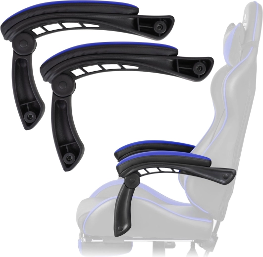 Reposabrazos azules de repuesto para silla Cerber