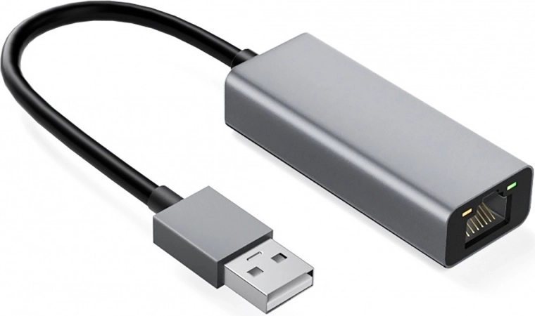 Adaptador de aluminio USB-C a RJ45 10/100/1000 Mbps