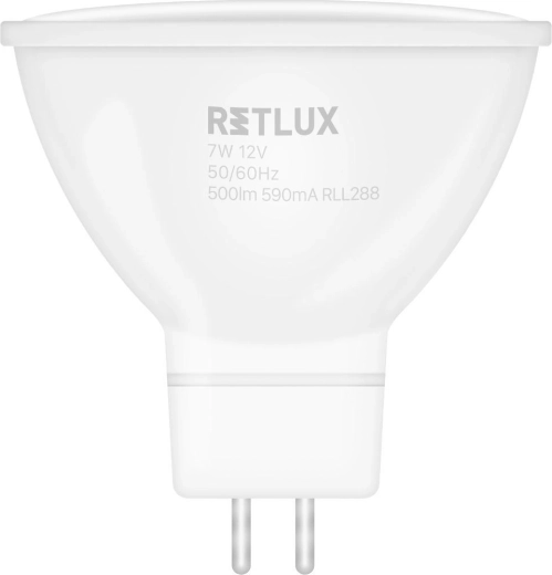 Bombilla LED reflectora RETLUX GU5,3 7 W 12 V blanco cálido