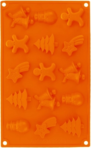 Molde navideño de silicona para galletas SILLINIE, marrón