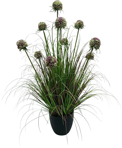 Ajo ornamental artificial en maceta, morado, 90 cm Garden Line
