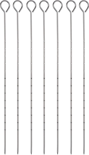 Brochetas para parrilla de acero inoxidable 31,5 cm – set de 6 uds