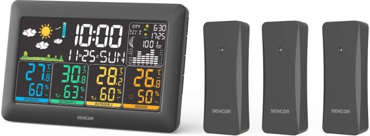 Estación meteorológica Sencor SWS 6300 con 3 sensores inalámbricos