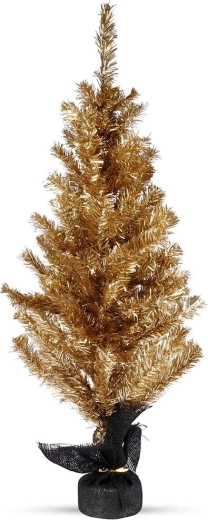 Arbolito de Navidad dorado de mesa 90 cm