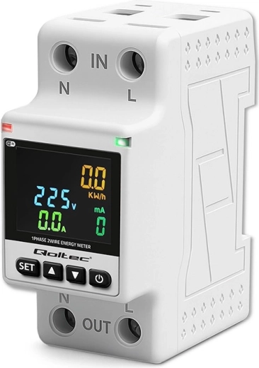 Contador inteligente monofásico Wi‑Fi TUYA para carril DIN de 35 mm