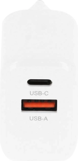USB‑C PD 3.0 + USB‑A: cargue dos dispositivos a la vez