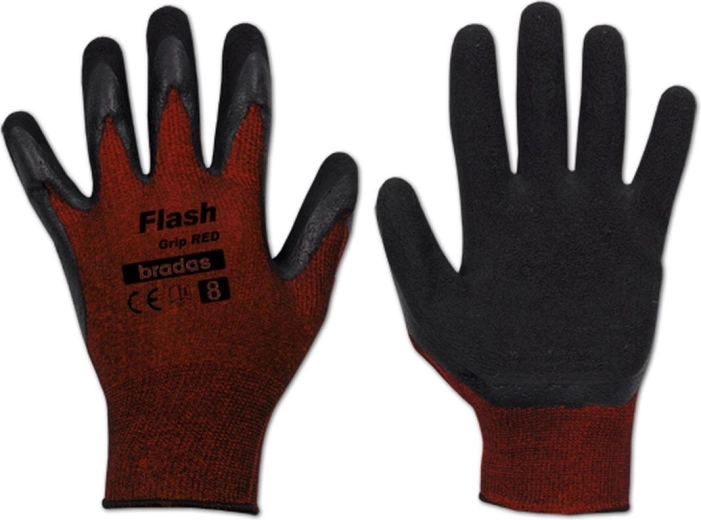Guantes de trabajo protectores Flash Grip de látex, talla 7