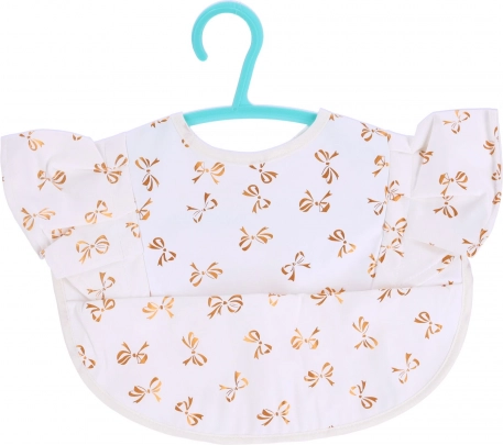 Babero infantil impermeable con bolsillo y volantes