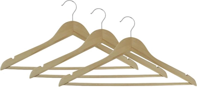 Perchas de madera para ropa Toro 3 uds