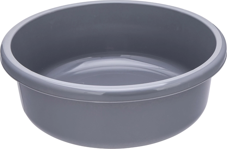 Cuenco redondo de plástico 20 l gris 46 cm