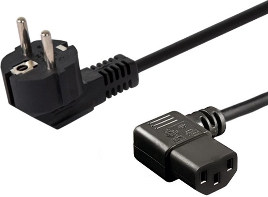 Cable de alimentación Schuko (M) acodado - IEC C13 acodado 1,8 m