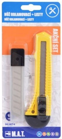 Cúter 18 mm con juego de 10 hojas – set promocional