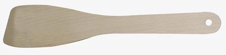 Espátula de madera recta de 28 cm con orificio para colgar