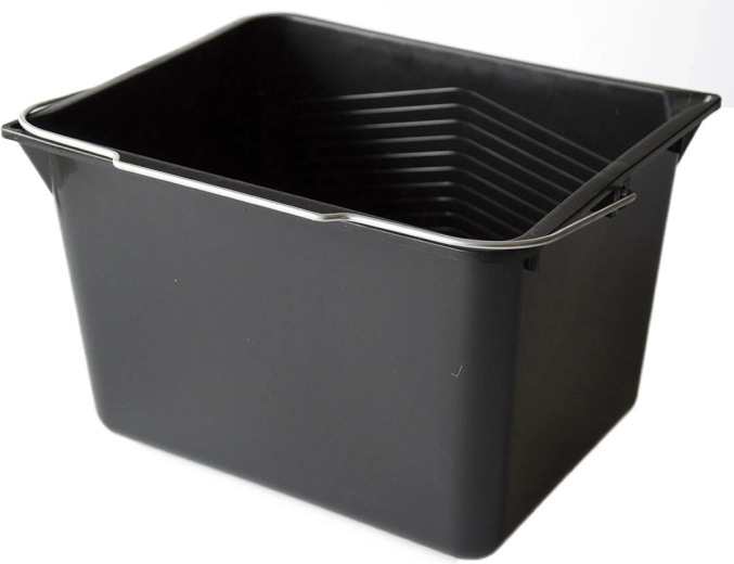 Cubo de pintura 8 l rectangular, negro