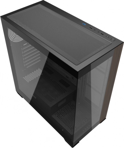 Caja de ordenador Darkflash DS900W, negra, sin ventiladores