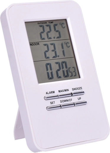 Temperatura interior y exterior en una sola pantalla
