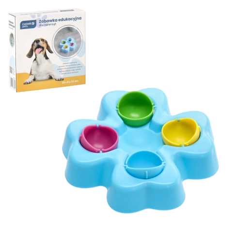 Juguete educativo interactivo para perro y gato con compartimentos para premios 23 × 23 × 8 cm