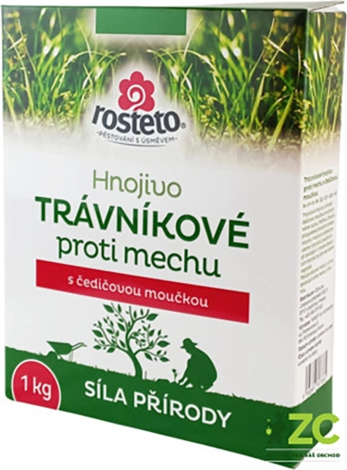 Rosteto fertilizante para césped con harina de diatomita contra el musgo 1 kg