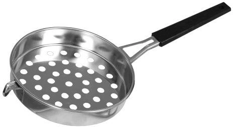 Escurridor de acero inoxidable para ñoquis 17 cm con mango de plástico