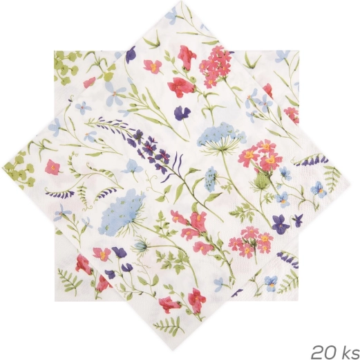 Servilletas de papel con motivo floral rosas 33 × 33 cm 20 uds