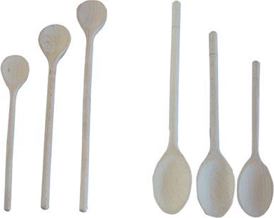 Set de cucharas de madera redondas 3 uds. 25–35 cm